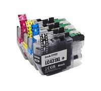 ELUPNMF Compatible Ink Cartridge Set LC431 LC431XL 1/2/3/4/5 Pack Compatible With DCP-J1050DW DCP-J1140DW MFC-J1010DW J1050 Printer(LC431XL-1set)