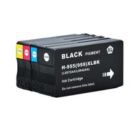 ELUPNMF Compatible Ink Cartridges Compatible With 955 955XL 4 Color Compatible With OfficeJet Pro 7740 8210 8216 8710 8715 8716 8717 8720 8725 8727(BKCMY-4COLORS)