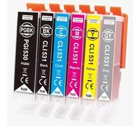 ELUPNMF PGI-530 CLI-531 XXL Ink Cartridges Replacement Compatible 530XXL 531XXL Compatible With TS8750 TS8751 Printer
