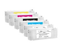 ELUPNMF T7251 T7252 T7253 T7254 T725A Refillable Ink Cartridge With One Time Use Chip Compatible With SureColor F2000 F2100 F2130 F2140 F2150 F2160 Refurbish printer(T7251-Black)