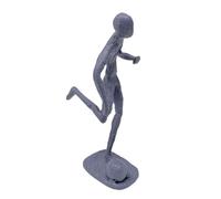 Elur Footballer Ornament, CAST IRON, Grey Shimmer, 20cm