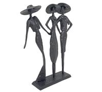 Elur Ladies at The Races Ornament, Cast Iron, Mocha, 27cm