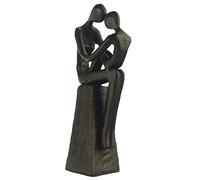 Elur Mother & Child Sitting Ornament, Cast Iron, Mocha, 18.5cm