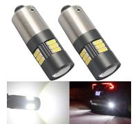 Eluseastar BAX9S H6W LED Bulbs White 6000K 12V-24V 15LED SMD4014 Canbus Error Free with Projector For Car Sidelights Backup Interior Light and More