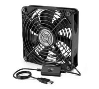 ELUTENG 140mm USB Fan with 3 Speed 5V Powered Case Fan 1500PRM Portable Cooling Fan Suitable for Tablet TV Receiver Router DVR Play Station Xbox Computer and More