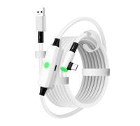 ELUTENG VR Link Cable 5m, 27W USB C Charging Cable Compatible with Meta Quest 2/3, Pico 4 and PC VR Headset Steam VR Accesorios, USB 3.0 5Gbps USB to USBC Link Cord for Virtual Reality Headset, White