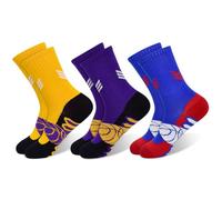 ELUTONG Kids Basketball Athletic Socks - 3 Pairs Boys Girls Sports Socks Cotton Crew Mid Calf Gym Socks, 12-15 Years Novelty Soft Casual Fashion Breathable Outdoor Socks