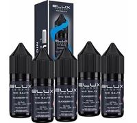 ELUXX Legend NicSalt | 1 0mg | 5 x 10 m l | No Nicotine | Clean Puffs | Aromatic Clouds | Smooth Inhale | Pack of 5 (Size - 1 0) (BlackberryICE)