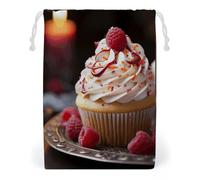 ELUZZIZUT Drawstring Storage Bag Reusable Gym String Bags Cupcake Dessert Sports Cinch Sack for Swimming Beach Travel
