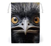 ELUZZIZUT Drawstring Storage Bag Reusable Gym String Bags Encounter Animal Bear Sports Cinch Sack for Swimming Beach Travel