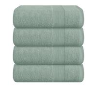 Elvana Home 4 Pack Bath Towel Set 27x54, 100% Ring Spun Cotton, Ultra Soft Highly Absorbent Machine Washable Hotel Spa Quality Bath Towels for Bathroom, 4 Bath Towels Jade