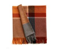 Elvang Denmark Manhattan throw terracotta-red magma