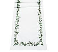 Elvaston Embroidered Christmas Table Runner - 16" x 40"