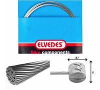 Elvedes 1x19 Stainless T-nipple 7×6 Brake Cable 2000 mm Silver