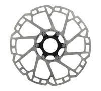 Elvedes 203 mm silver centerlock mountain bike brake disc.