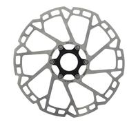 Elvedes 220 mm silver centerlock mountain bike brake disc.