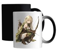 Elven Archer Preparing to Shoot Ceramic Magic Mug White