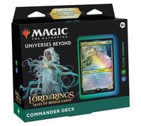 Magic: The Gathering The Lord of the Rings: Tales of Middle-earth Commander Deck - Elven Council (100-Card Deck, 2-Card Collector Booster Sample Pack + Accessories)