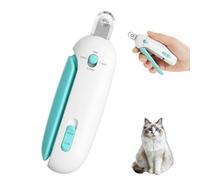 ElvenJoy Cat Nail Clippers with Safety Guard, 3-Size Adjustable Cat Claw Clippers for Kittens and Small Cats, Anti-Splash Nail Trimmer with Hidden File and Safety Lock (Blue)
