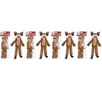 Elves Behavin Badly" 500160 Elf Reindeer with Antlers Outfit, 1 Piece, Brown, 12 cm x 45 cm x 35 cm Accessories, 12 Months, One Size
