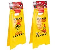 Elves Behavin' Badly 60cm Caution Danger Sign Naughty Elf Playing Here Christmas Fun