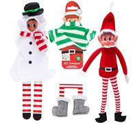 Elves Behavin' Badly Bundle - Boy Elf with Snowman Outfit, Jumper and Booties - Naughty Elf Costumes & Accessories