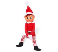 Elves Behavin' Badly Charming Red Long Leg Soft Body Vinylface Girl Elf with Hat - 30 cm (1 Pc.) - Premium Quality Plush Toy - Perfect For Holiday Decor & Gift-giving