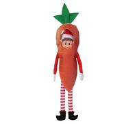 Elves Behavin' Badly Elf Carrot Outfit - Funny Elf Clothes Costume for Christmas Elf Doll - Novelty Vegetable Fancy Dress Accessory