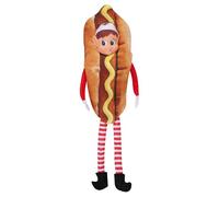 Elves Behavin' Badly Elf Hotdog Outfit - Funny Elf Clothes Costume for Christmas Elf Doll - Novelty Fast Food Dress Up Accessory