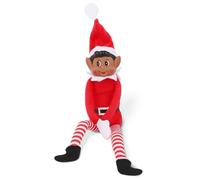 PMS International Christmas Elf Elves Behavin' Badly 12in Elf of Colour Vinyl Face & Soft Body Brown