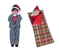 Elves Behavin Badly Elf With Blue Pyjamas & Sleeping Bag Christmas Figure With Accessories