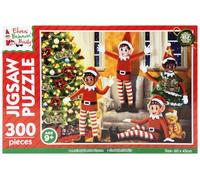 Elves Behavin' Badly Jumbo Puzzle 300 Piece - Large 60 x 45 cm Christmas Jigsaw for Kids and Families - Fun Elf Festive Puzzle Game Activity