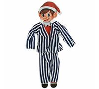 Elves Behavin Badly Naughty Elf Pyjamas Stylish Nightwear For Christmas Figure (Blue Pyjamas)