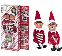 Set of 2-12" Novelty Naughty Girl and Boy Elves Toy - Elves Behavin' Badly