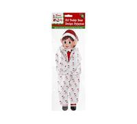 PMS Elf Dress up Teddy Bear Pyjamas in White | Charlies