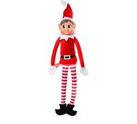 Charming Red Long Leg Soft Body Vinylface Girl Elf with Hat - 30 cm (1 Pc.) - Premium Quality Plush Toy - Perfect For Holiday Decor & Gift-giving