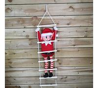 Elves Behaving Badly 80cm ELF ON A LADDER Christmas Festive Character DECORATION