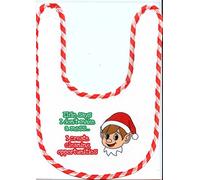 Elves Behaving Badly Christmas Elf Slogan Baby Bib - Elfie Says I Don't Make A Mess. I Create Cleaning Opportunites - Christmas Baby Bibs