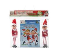 Elves Behaving Badly Elves Behavin’ Badly Book + 2 Elf Dolls, A Year In The Life Of Elfie And Elvie A4 Book 24 Colourful Illustrations With 2 x 10'' Elfie and Elvie Dolls