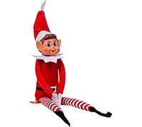 Elves Behaving Badly Long Leg Soft Body Vinyl face elf with hat & tag, Red, Pack of 1