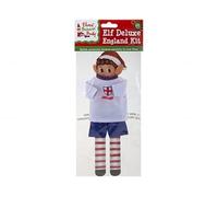 Elves Behaving Badly Naughty Elf England Football Kit Elves Christmas Figure Accessories Festive Outfit World Cup