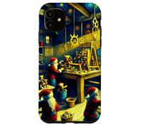 Elves in Santa's Workshop, Van Gogh Starry Night, Christmas Case for iPhone 11