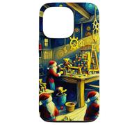 Elves in Santa's Workshop, Van Gogh Starry Night, Christmas Case for iPhone 13 Pro