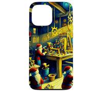 Elves in Santa's Workshop, Van Gogh Starry Night, Christmas Case for iPhone 13 Pro Max