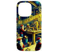 Elves in Santa's Workshop, Van Gogh Starry Night, Christmas Case for iPhone 14 Pro