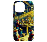 Elves in Santa's Workshop, Van Gogh Starry Night, Christmas Case for iPhone 14 Pro Max