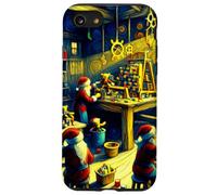Elves in Santa's Workshop, Van Gogh Starry Night, Christmas Case for iPhone SE (2020) / 7 / 8