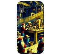 Elves in Santa's Workshop, Van Gogh Starry Night, Christmas Case for iPhone XR