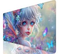 Elves Mouse Mat Chrysanthemum Mouse Pad Desk Mat Soft Smooth Surface and Anti-Slip Rubber Base for Stable Grip on Smooth Surfaces, Improved Precision and Speed, Office and Home 800 x 300 x 3mm K0-1055
