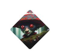 Elves On The Tree Pattern Car Air Fresheners 4 Pcs Square Hanging Aromatherapy Tablets Scented Fresheners For Bedroom Bathroom